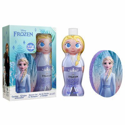 Дитячий подарунковий набір Air-Val Frozen Elsa для дівчаток | Гель-шампунь 2в1 400 мл + мочалка | Оригінал 1066699 фото