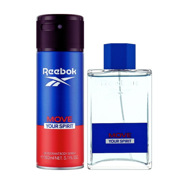 Чоловічий подарунковий набір Reebok Move your spirit | Туалетна вода 100мл + Дезодорант 150мл 128133 фото